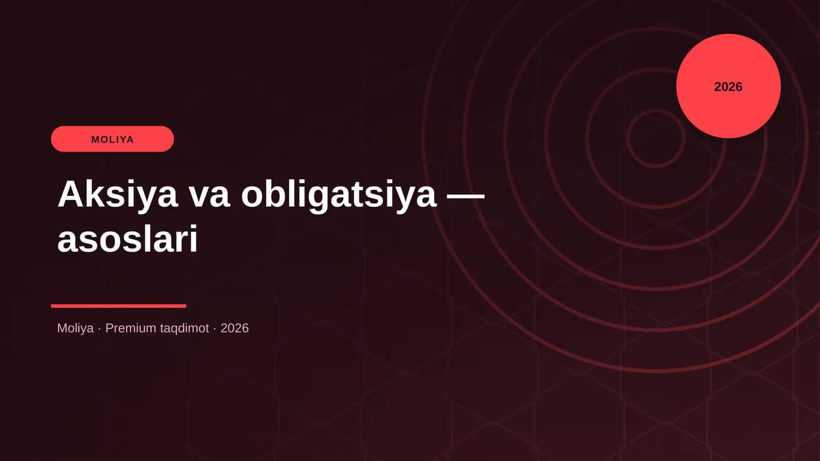 Aksiya va obligatsiya — asoslari 1