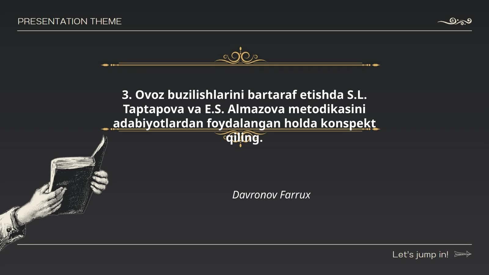 Ovoz buzilishlarini bartaraf etish metodikasi 1