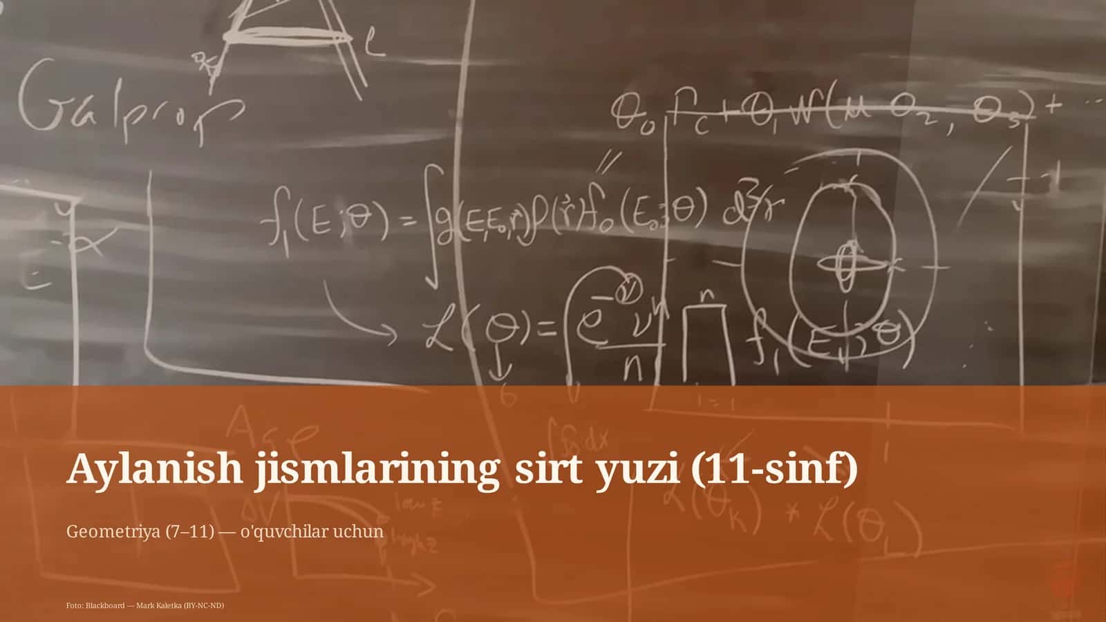 Aylanish jismlarining sirt yuzi (11-sinf) 1