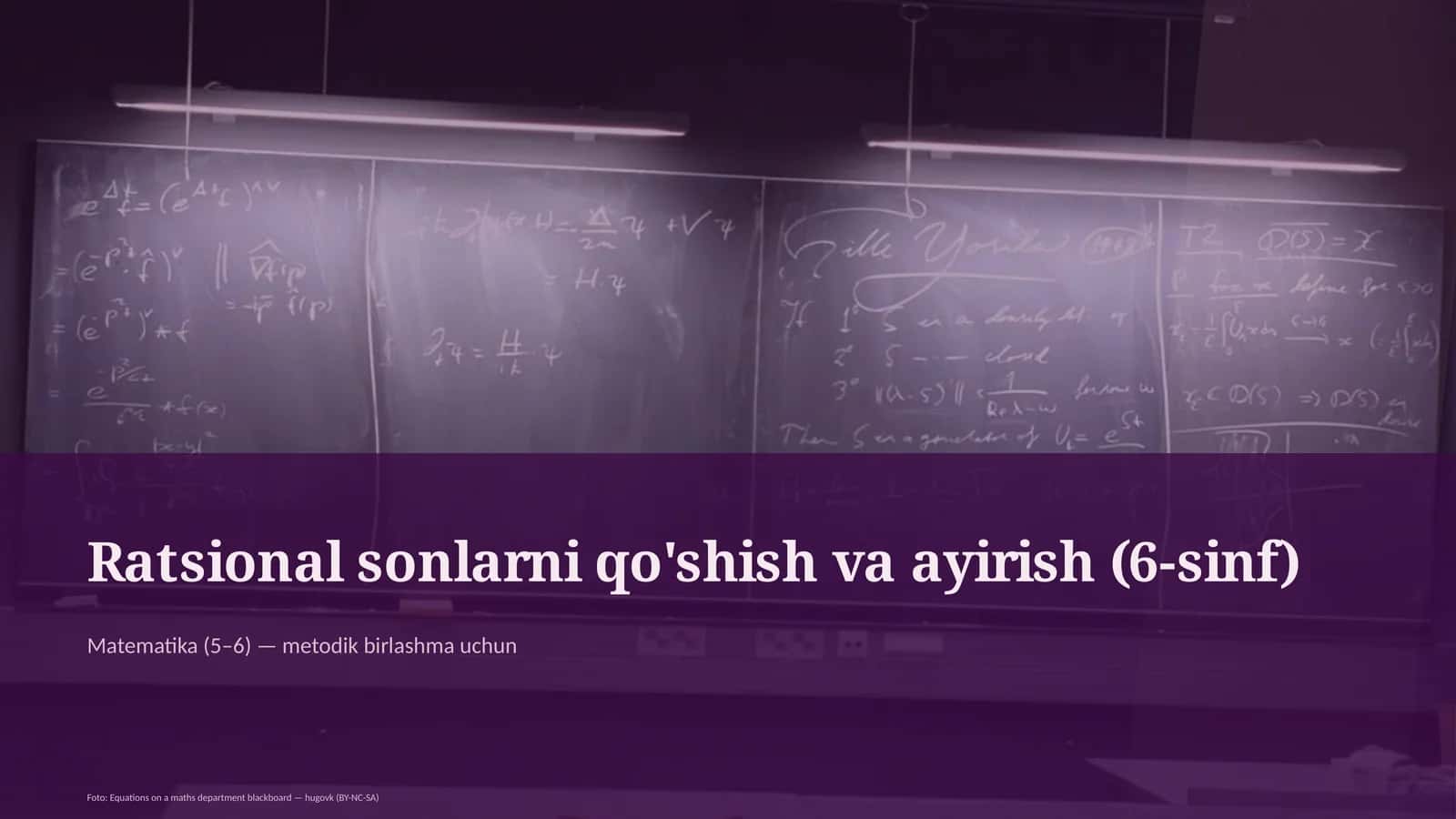 Ratsional sonlarni qo'shish va ayirish (6-sinf) 1