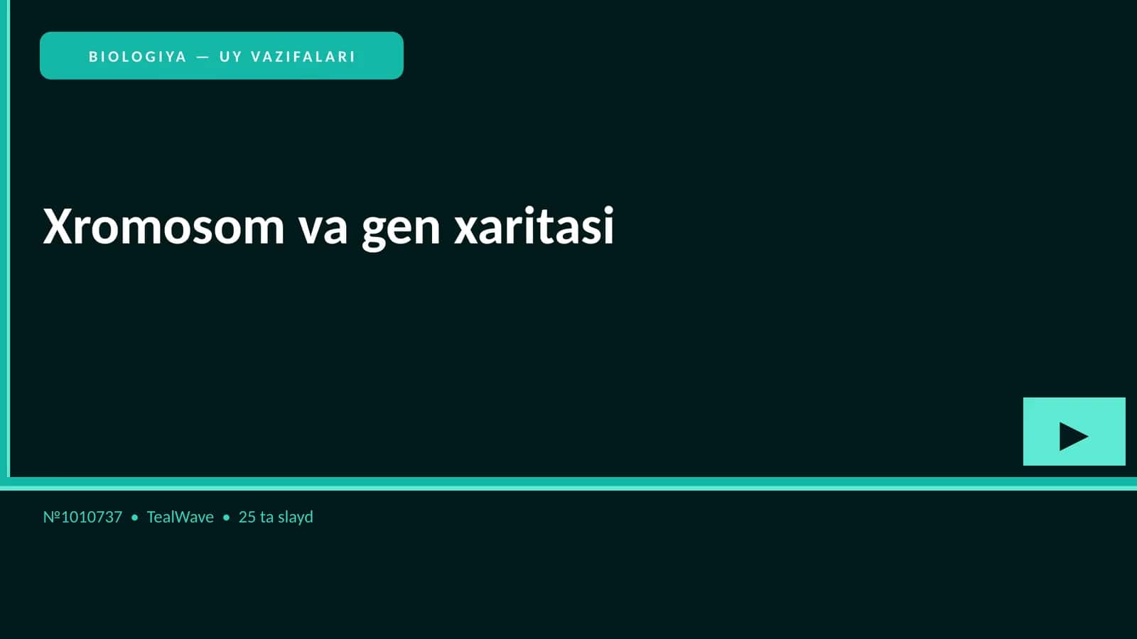 Xromosom va gen xaritasi 1