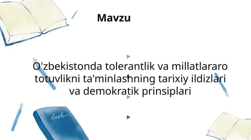 O'zbekistonda tolerantlik va millatlararo totuvlikni ta'minlashning tarixiy ildizlari va demokratik prinsiplari 1