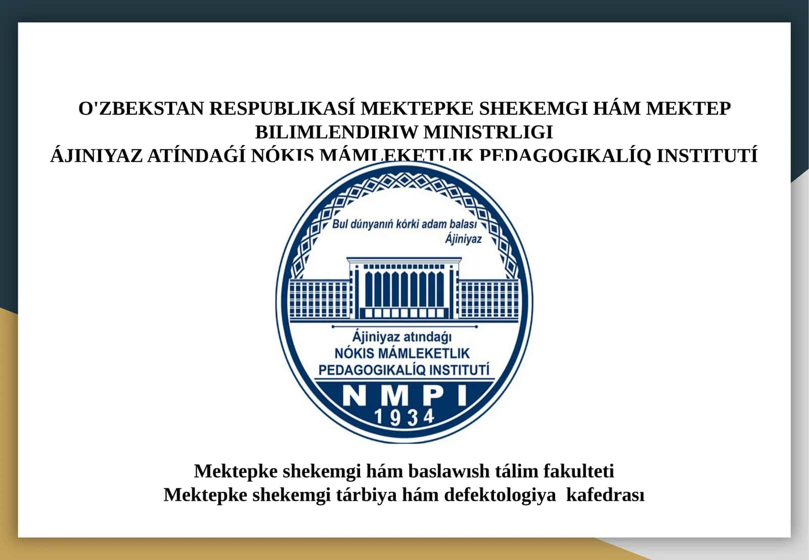 Oligofrenopedagogikapáninen Prezentaciyajumisi 1