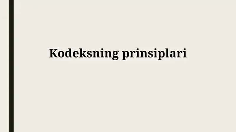 Kodeksning prinsiplari 1