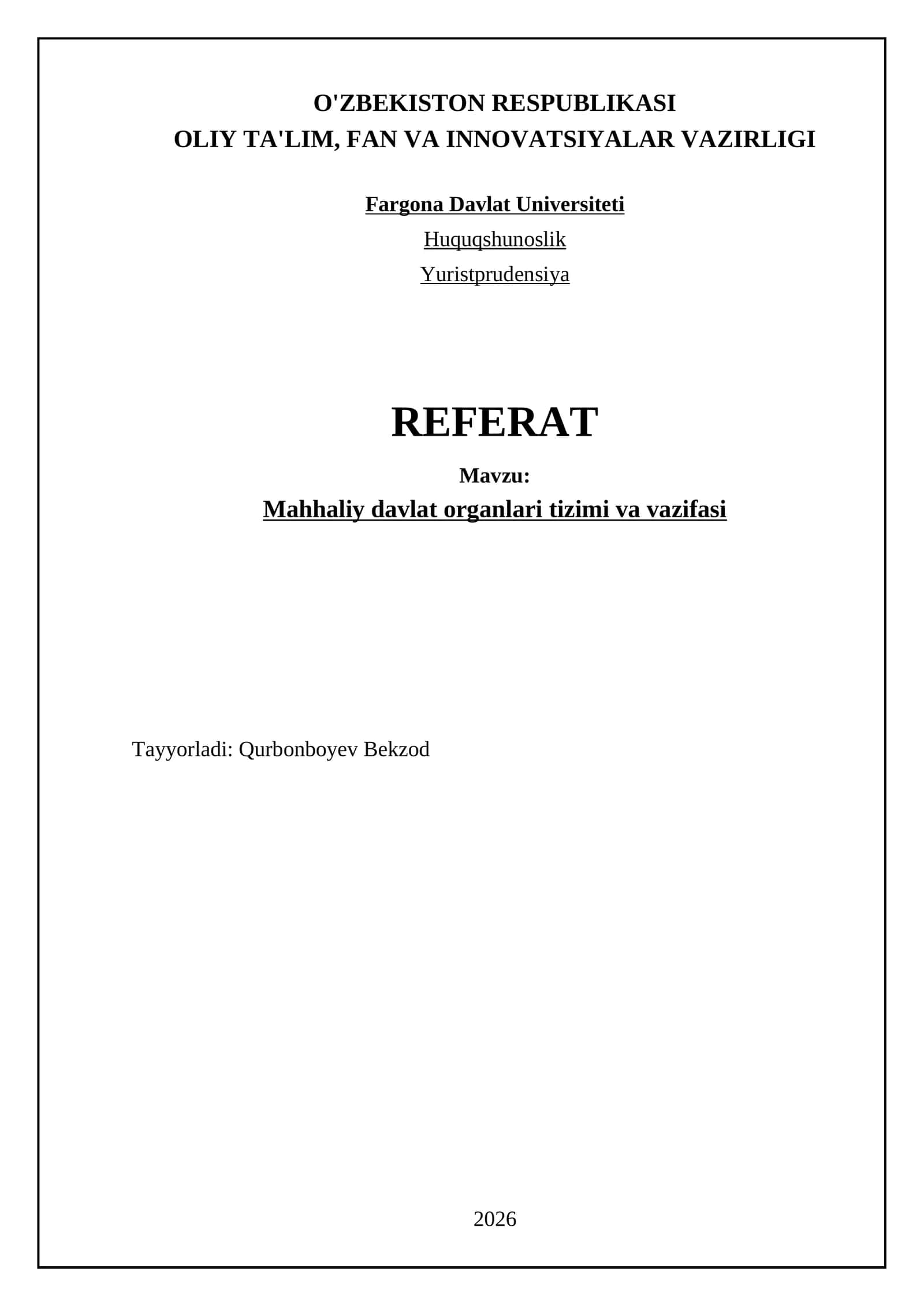 Mahalliy davlat hokimiyati organlarining tashkiliy tuzilmasi 1