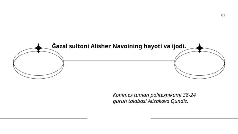 Ğazal sultoni Alisher Navoining hayoti va ijodi. 1