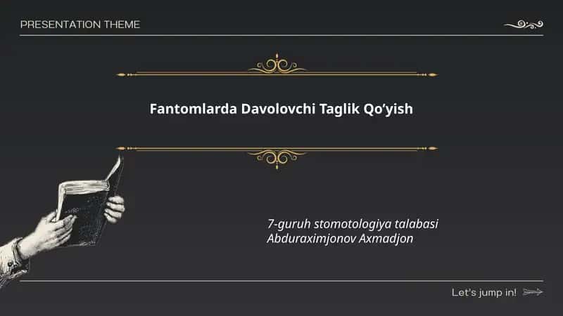 Fantomlarda Davolovchi Taglik Qo’yish 1