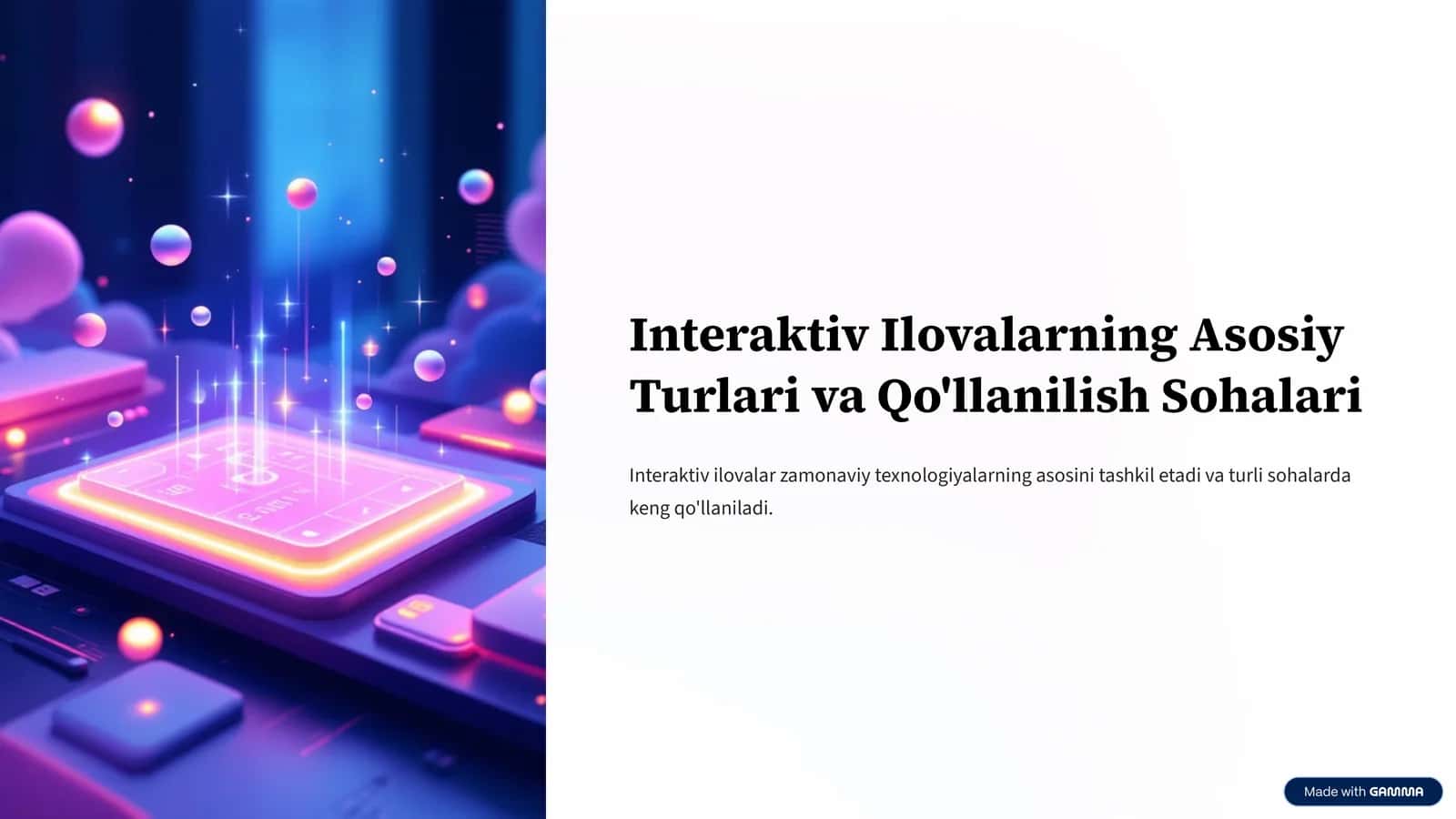 Interaktiv Ilovalarning Asosiy Turlari va Qo'llanilish Sohalari 1