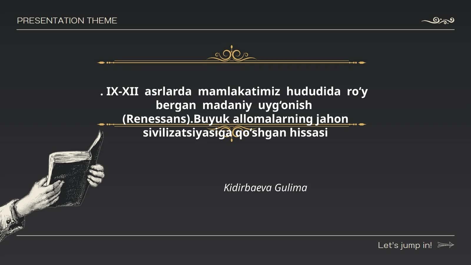 IX-XII asrlarda mamlakatimiz hududida ro‘y bergan madaniy uyg‘onish 1