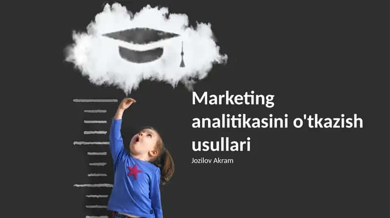 Marketing analitikasini o'tkazish usullari 1