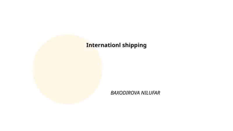 Internationl shipping 1