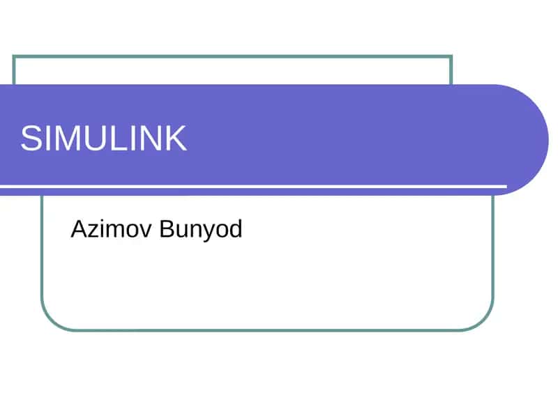 SIMULINK 1