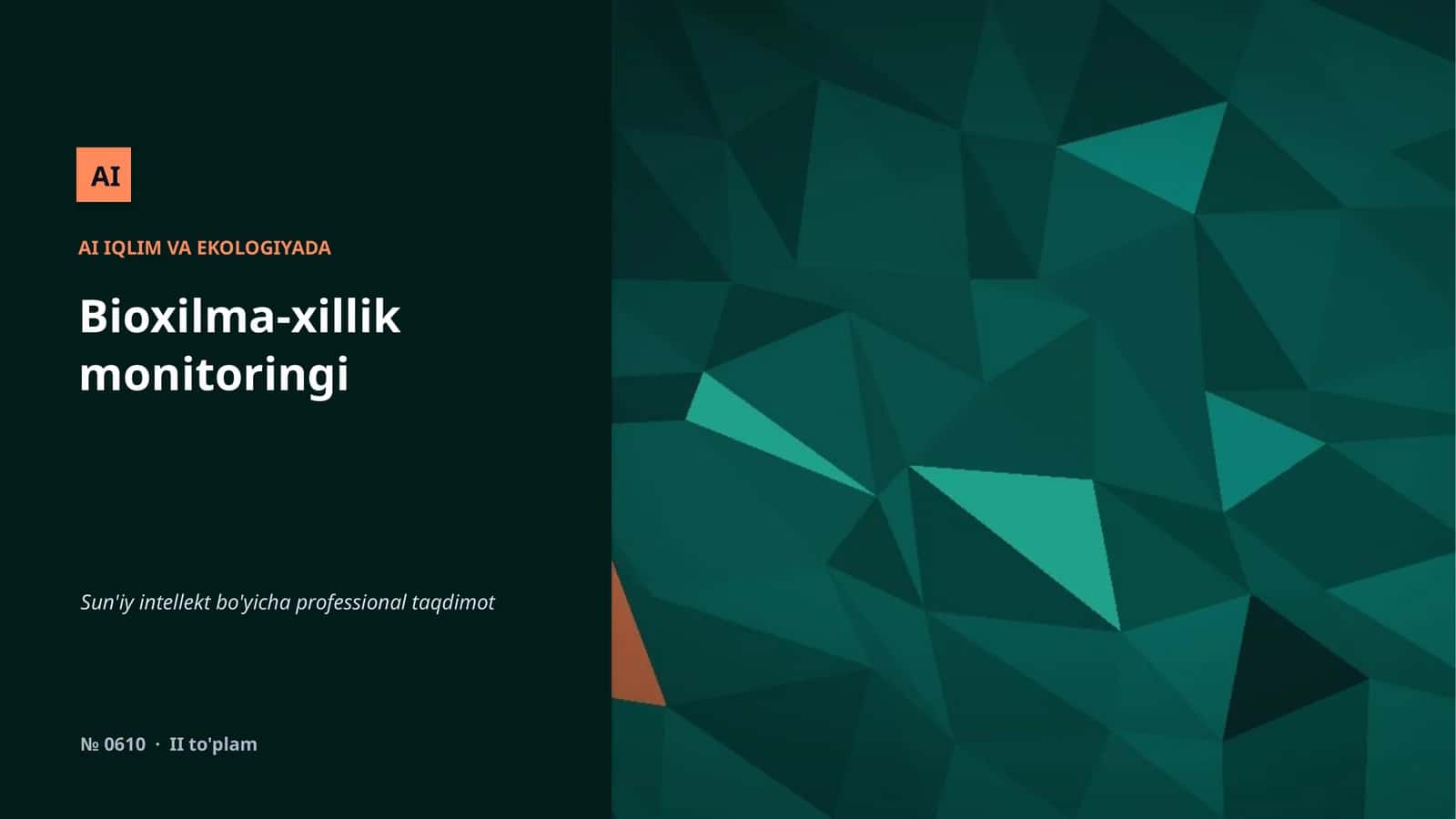 Iqlim va ekologiyada AI 1