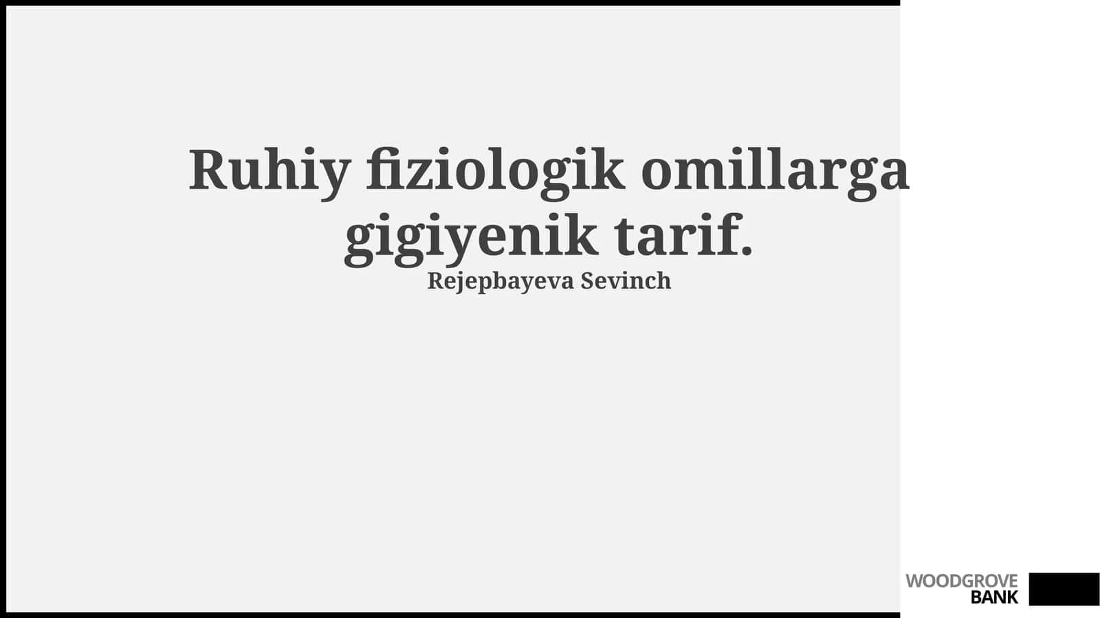 Gigiyenik Tarif 1