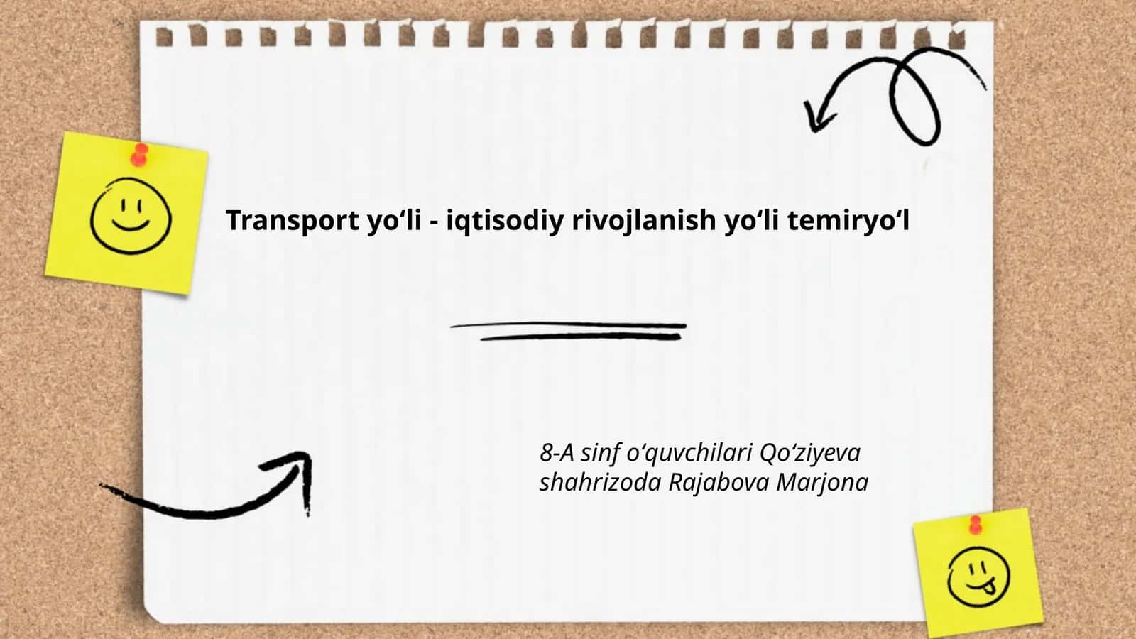 Transport yo‘li - iqtisodiy rivojlanish yo‘li temiryo‘l 1