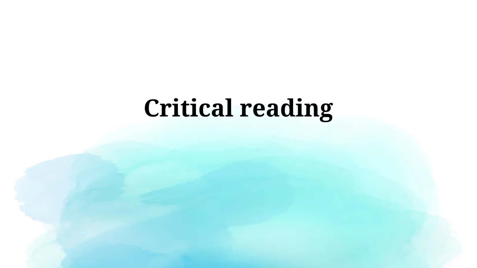 Criticalreading 1