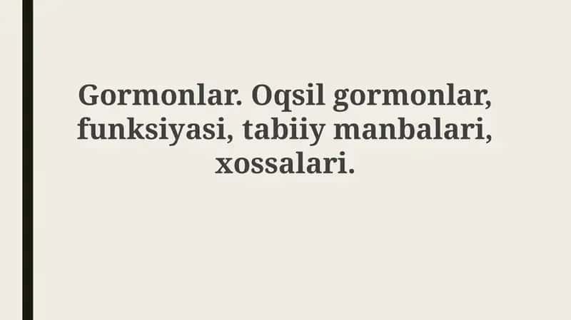 Gormonlar 1