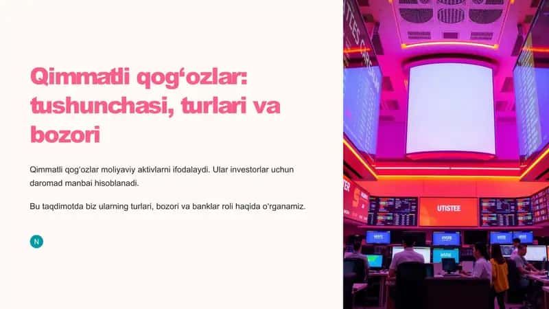 Qimmatli qog‘ozlar 1