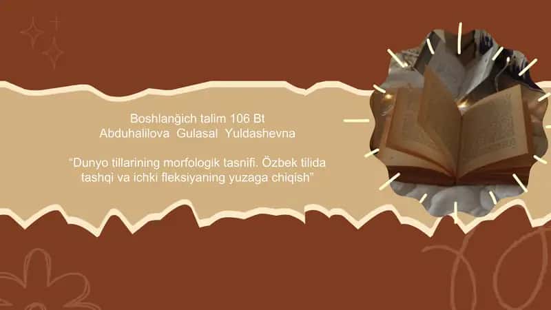 Dunyotillarining morfologik tasnifiona 1