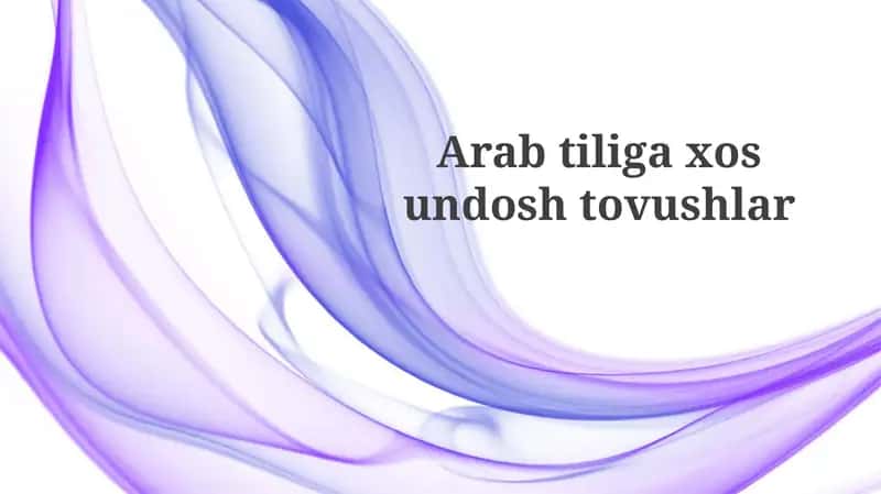 Arabtiligaxosundoshtovushlar 1