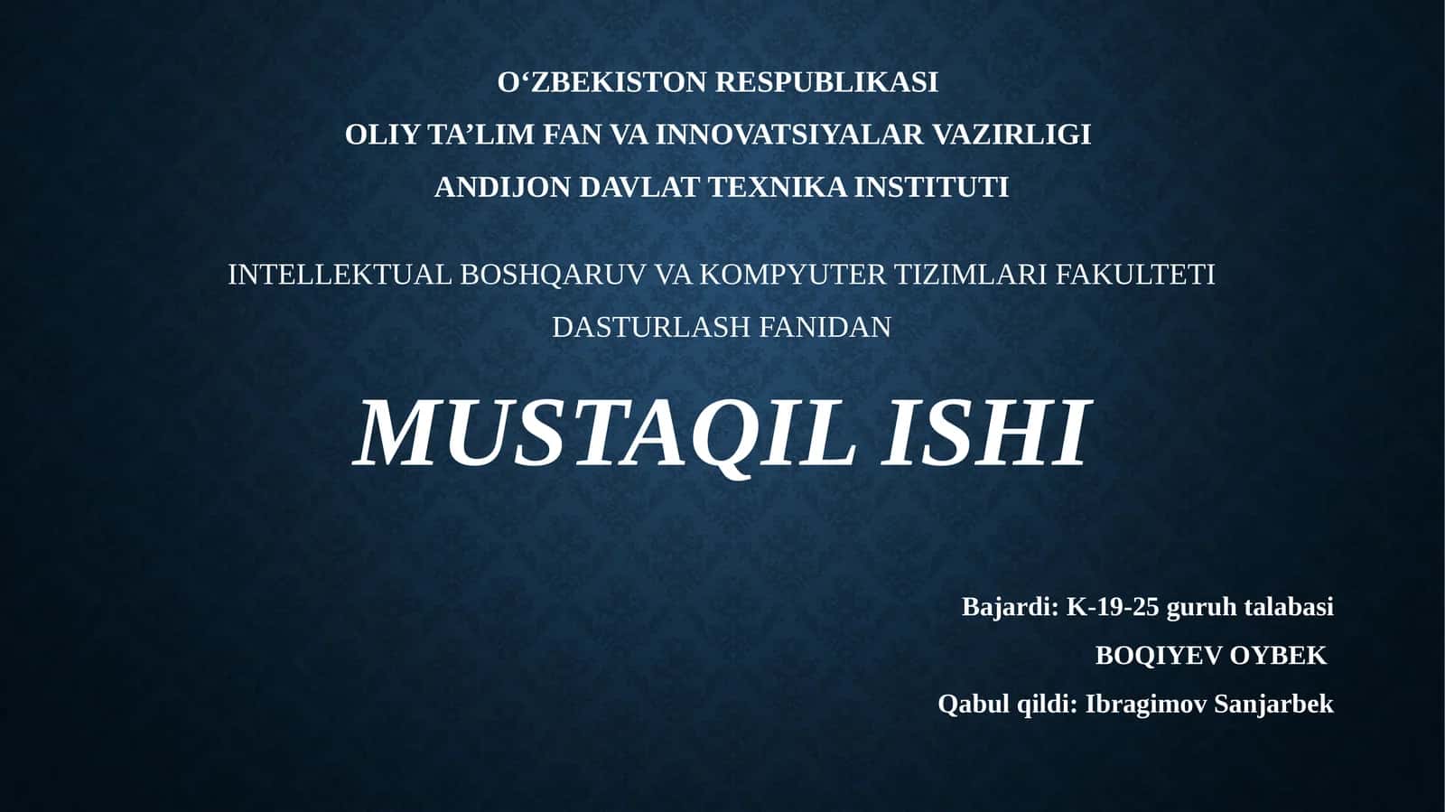 Kontaktlar tizimi 1