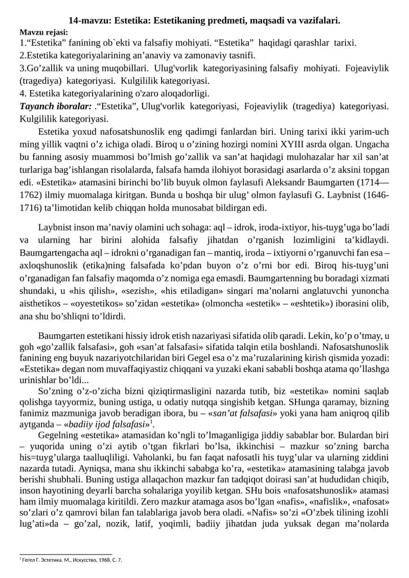 Estetika 1