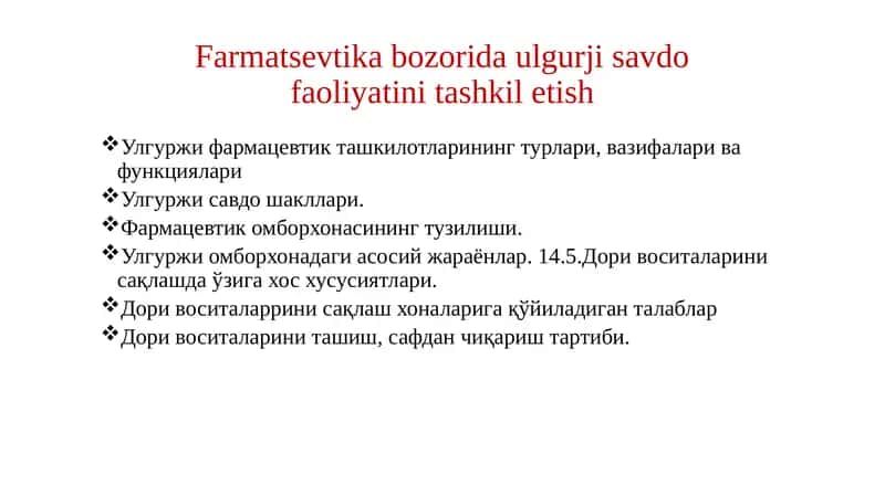 Ulug'u Pharmaceutics 1