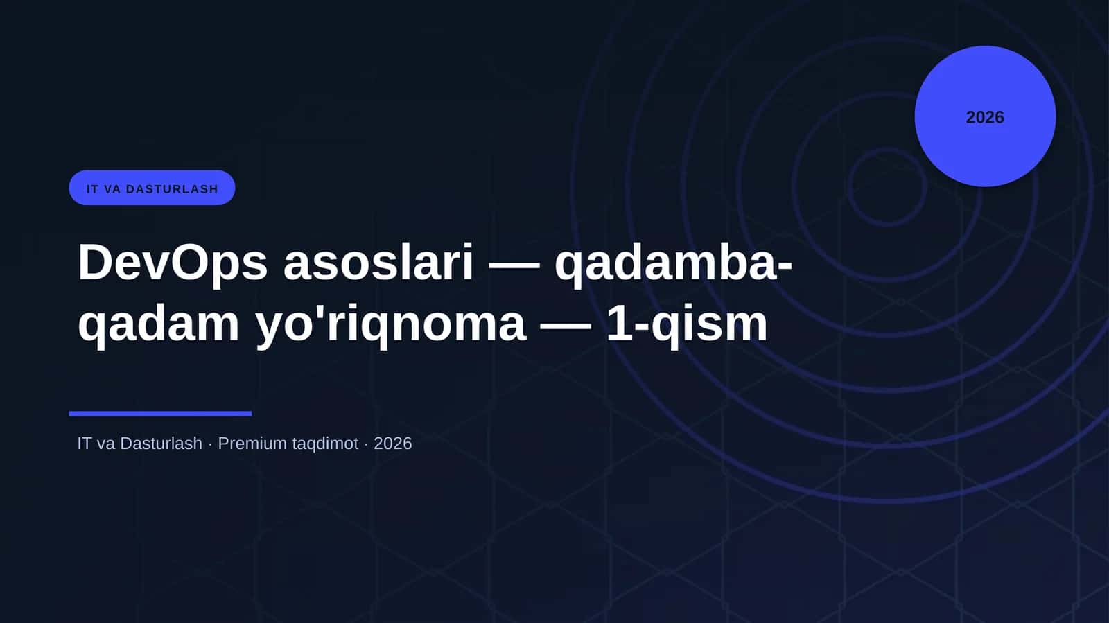 DevOps asoslari — qadamba-qadam yo'riqnoma — 1-qism 1
