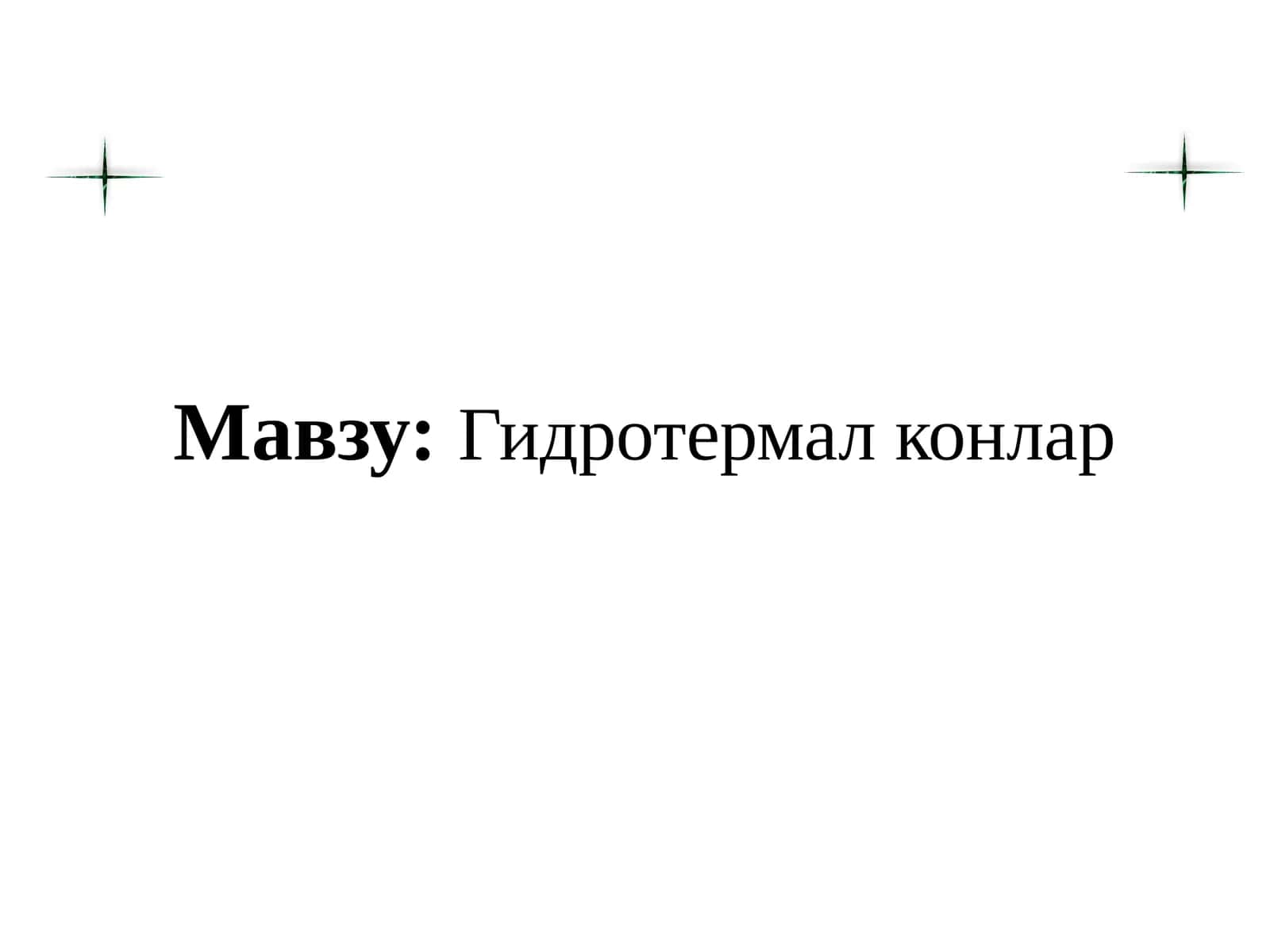 Гидротермал конлар 1