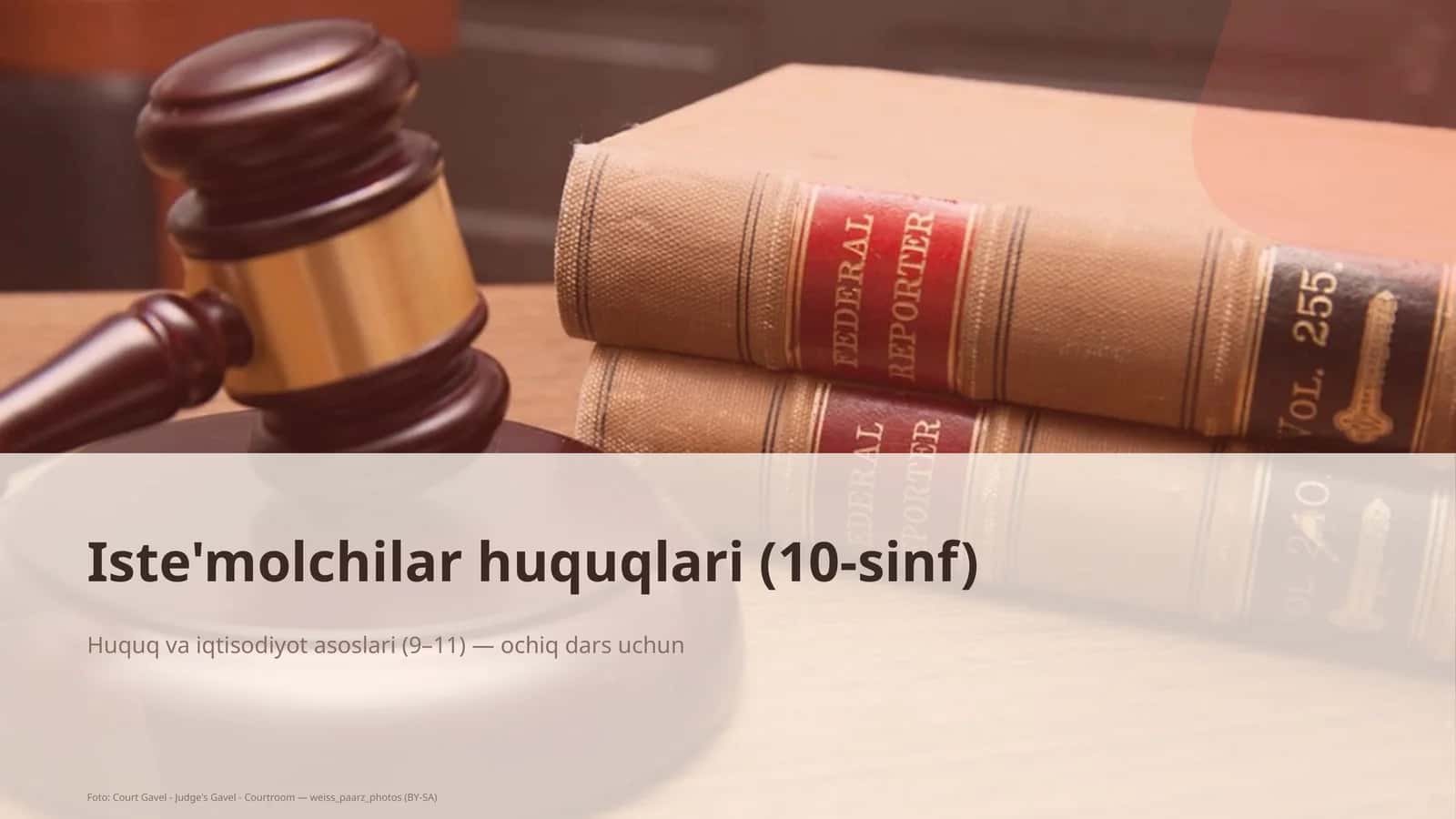 Iste'molchilar huquqlari (10-sinf) 1