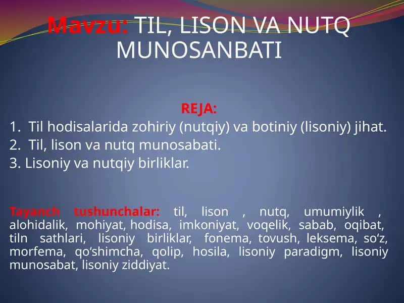 TIL, LISON VA NUTQ 1