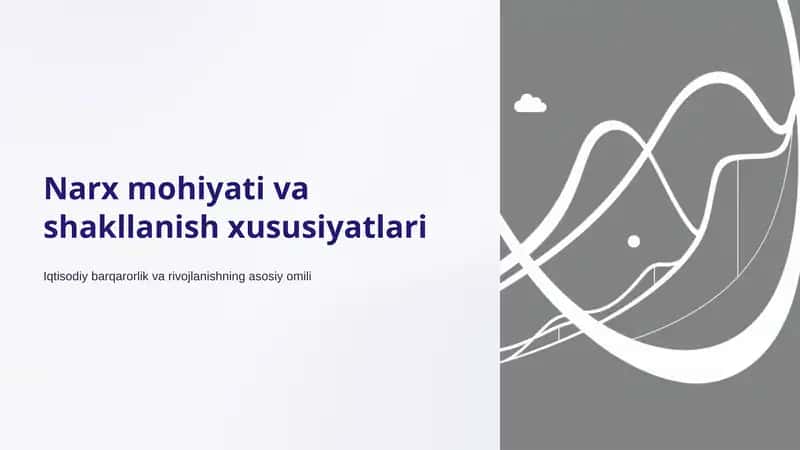 Narx mohiyati va shakllanish xususiyatlari 1