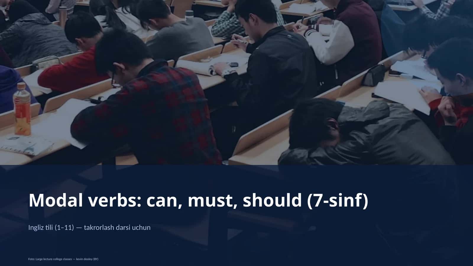 Modal verbs: can, must, should (7-sinf) 1
