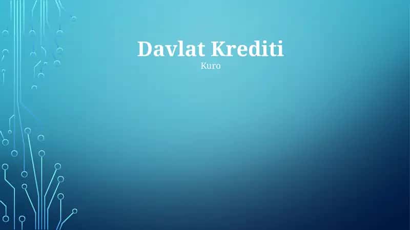 Davlat Krediti 1