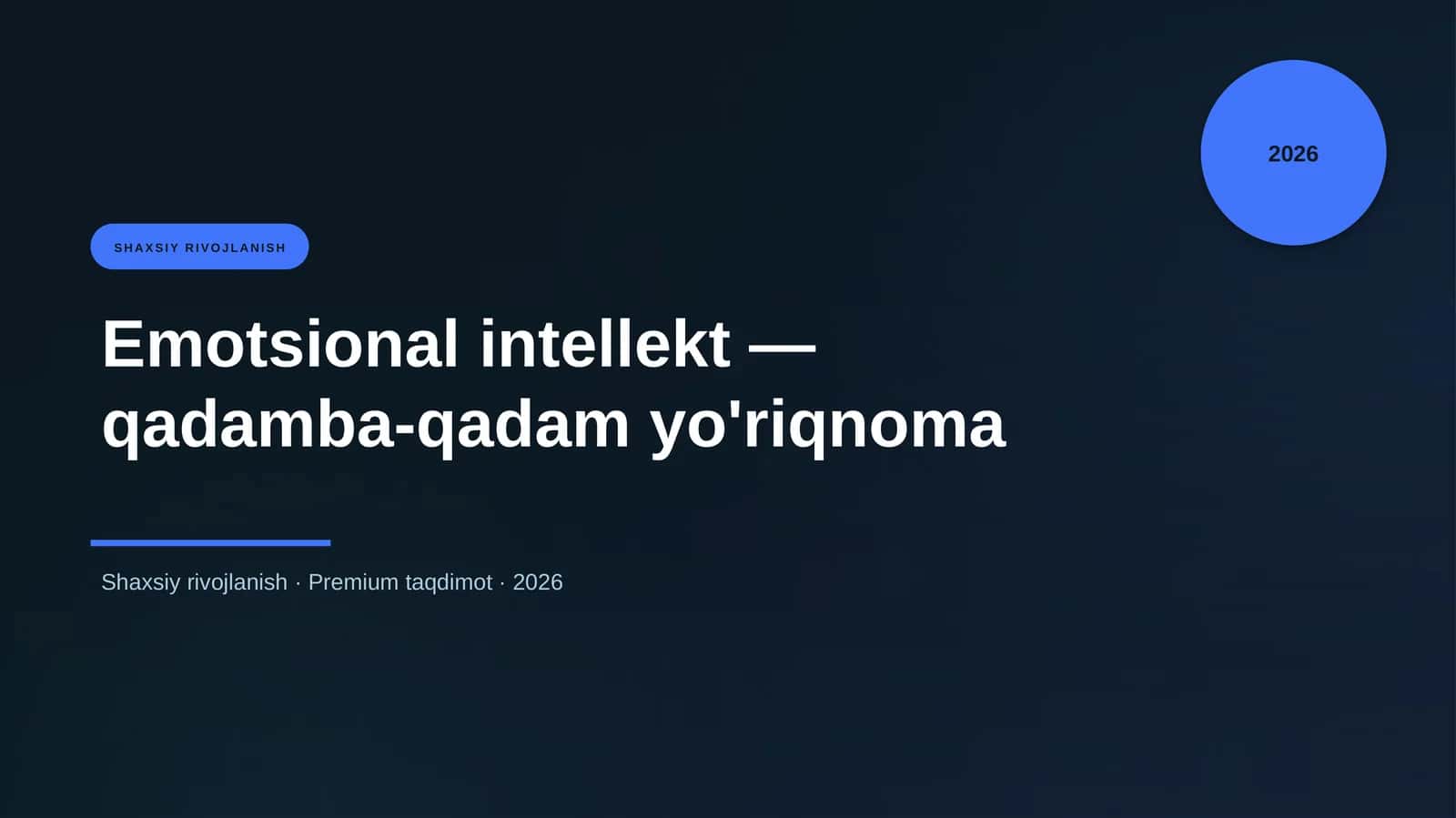 Emotsional intellekt — qadamba-qadam yo'riqnoma 1