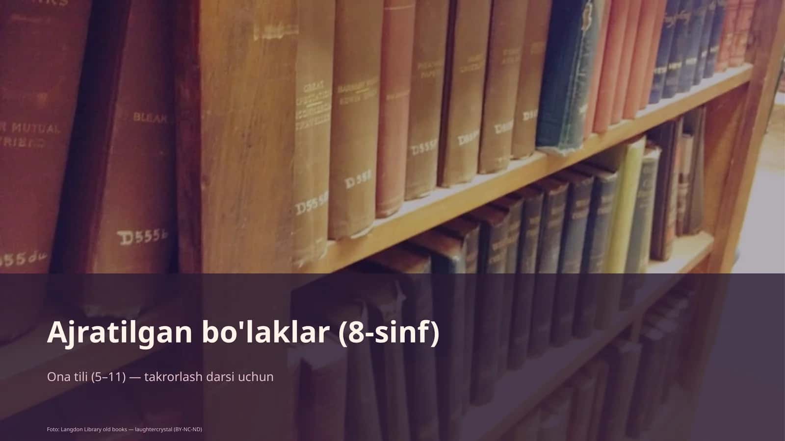Ajratilgan bo'laklar (8-sinf) 1