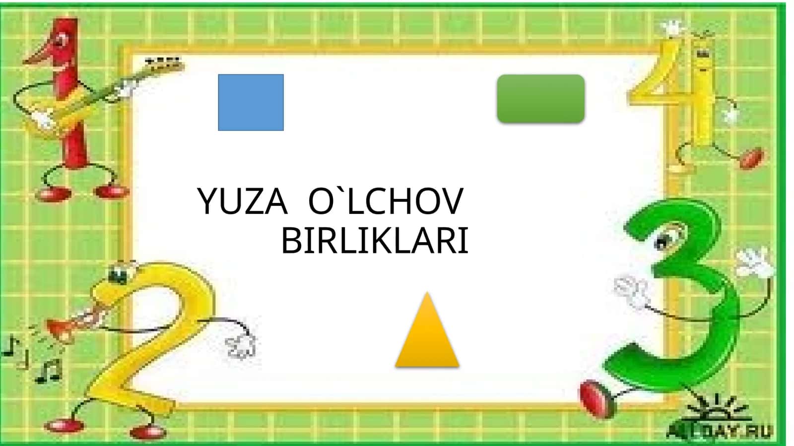 YUZA O`LCHOV BIRLIKLARI 1