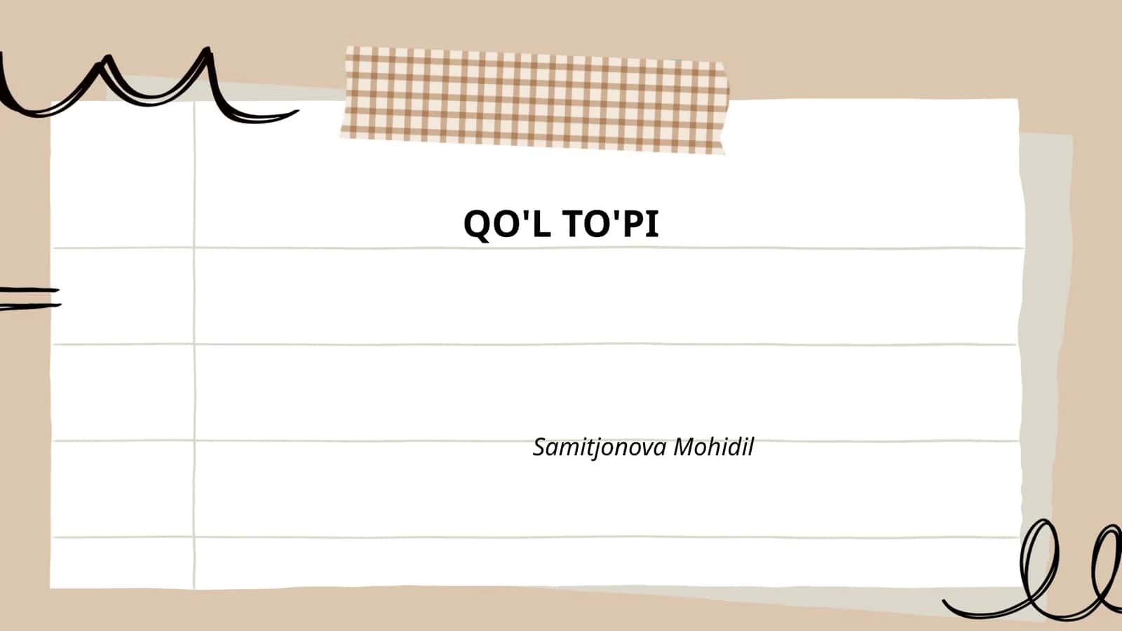 QO'L TO'PI 1