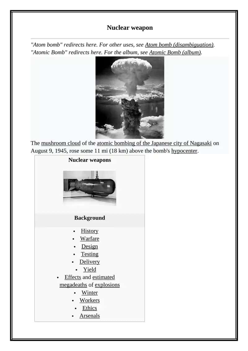 Nuclear weapons 1