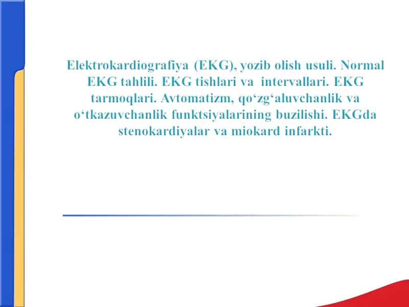 Elektrokardiogramma 1