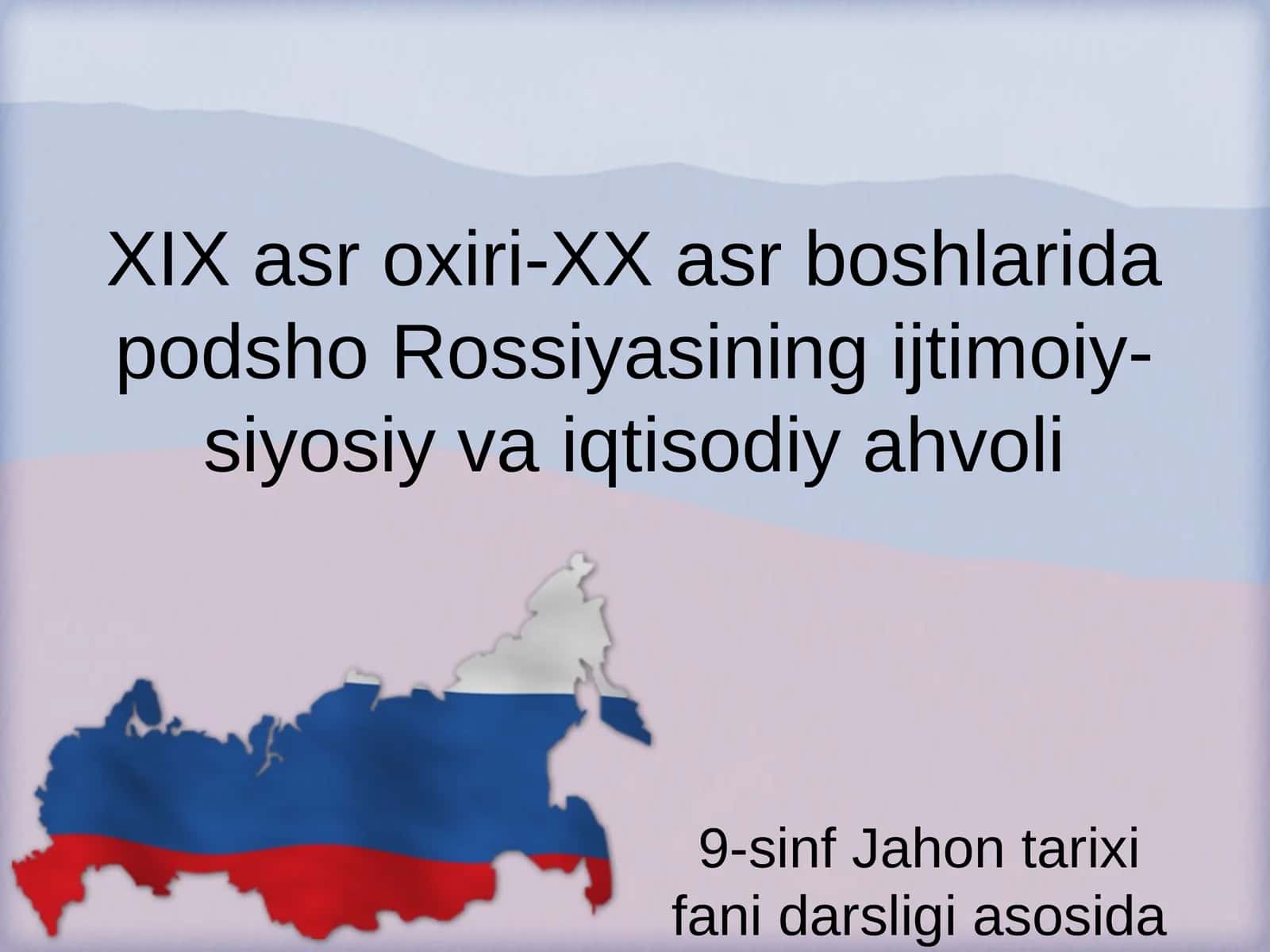 Rossiyadagi podsholar 1