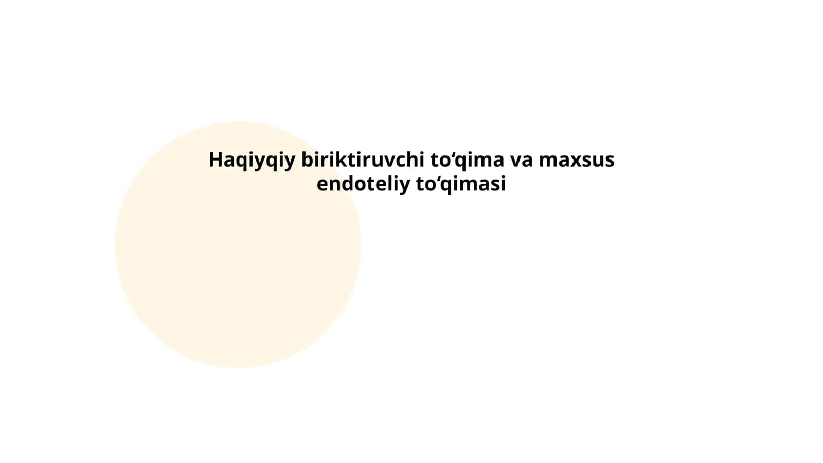 Haqiyqiy biriktiruvchi to‘qima va maxsus endoteliy to‘qimasi 1