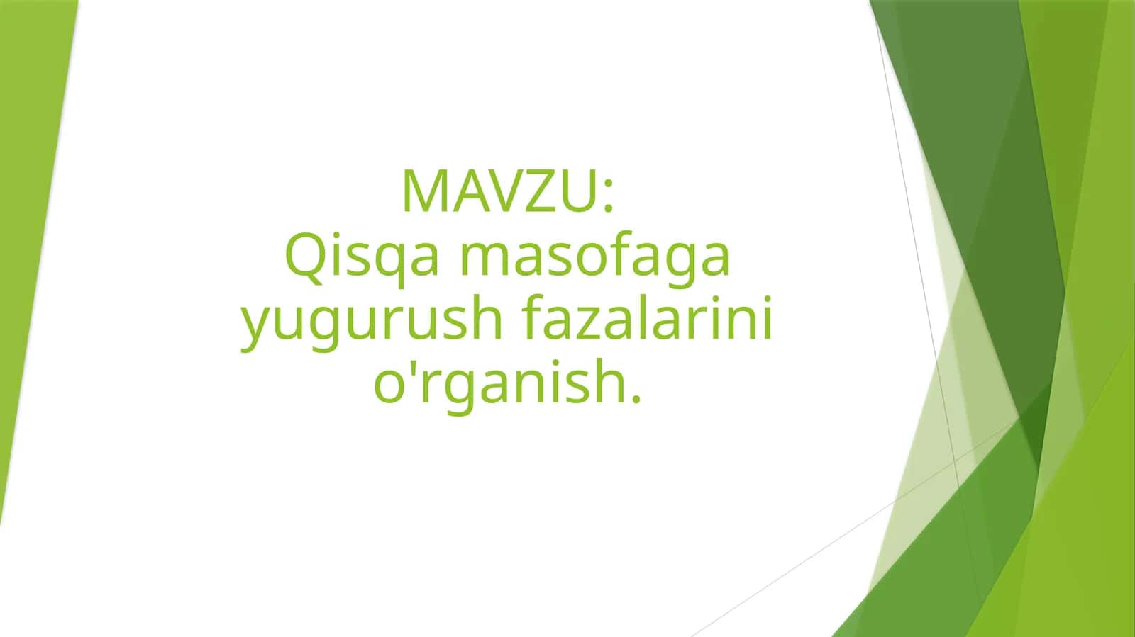 Qisqamasofagayugurushfazalarinio'rganish 1