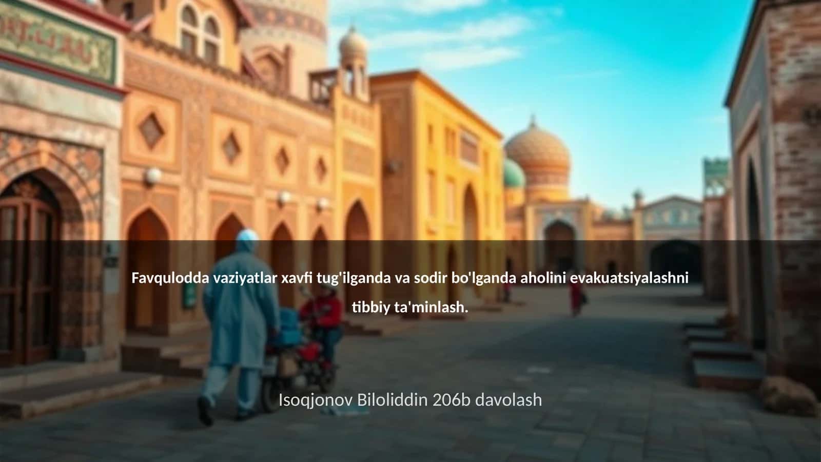 Evakuatsiyalash jarayonida Tibbiy Ta'minlash 1