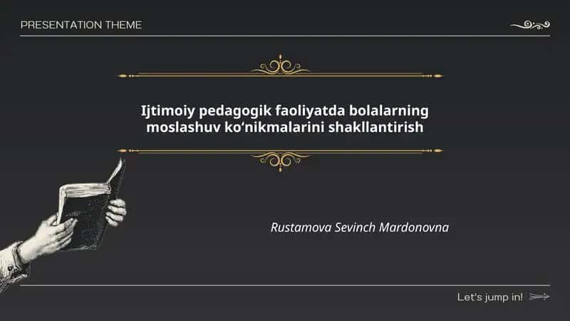 Ijtimoiy pedagogik faoliyatda bolalarning moslashuv koʻnikmalarini shakllantirish 1