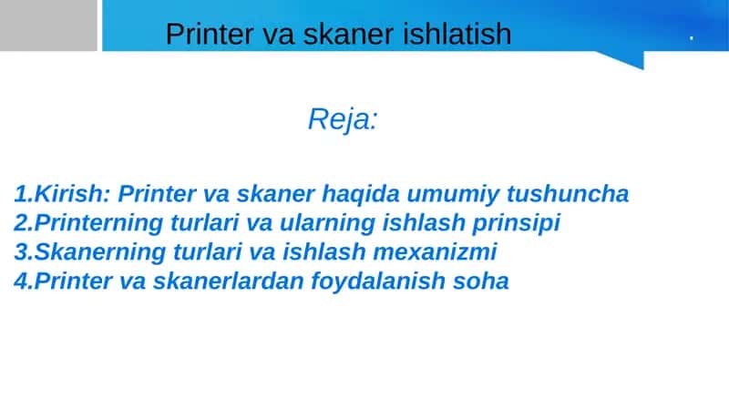 Printer va skaner ishlatish 1