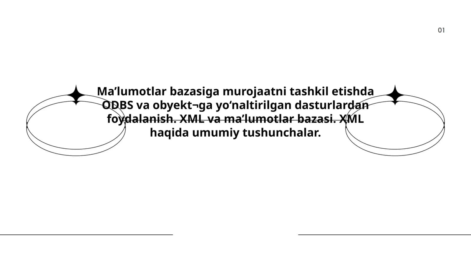 XML va ma'lumotlar bazasi 1