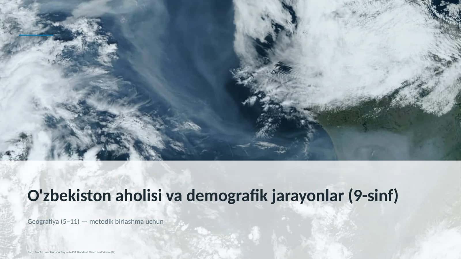 O'zbekiston aholisi va demografik jarayonlar (9-sinf) 1