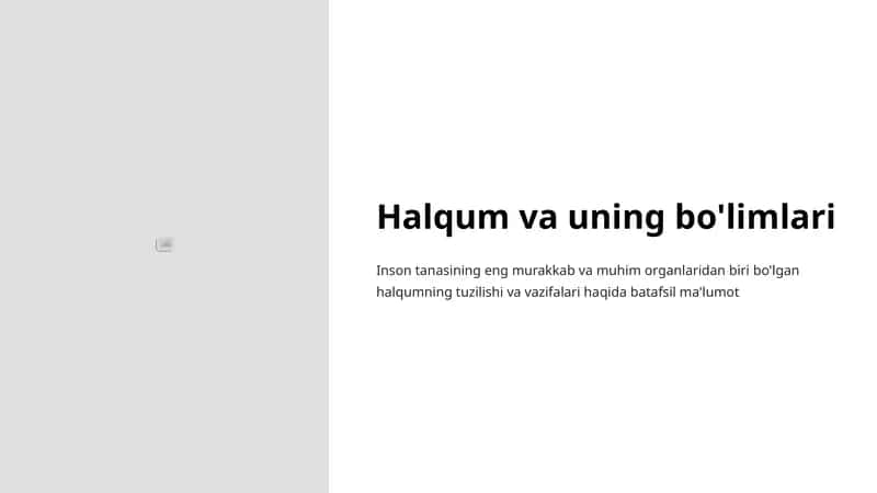 Halqum va uning bo'limlari 1