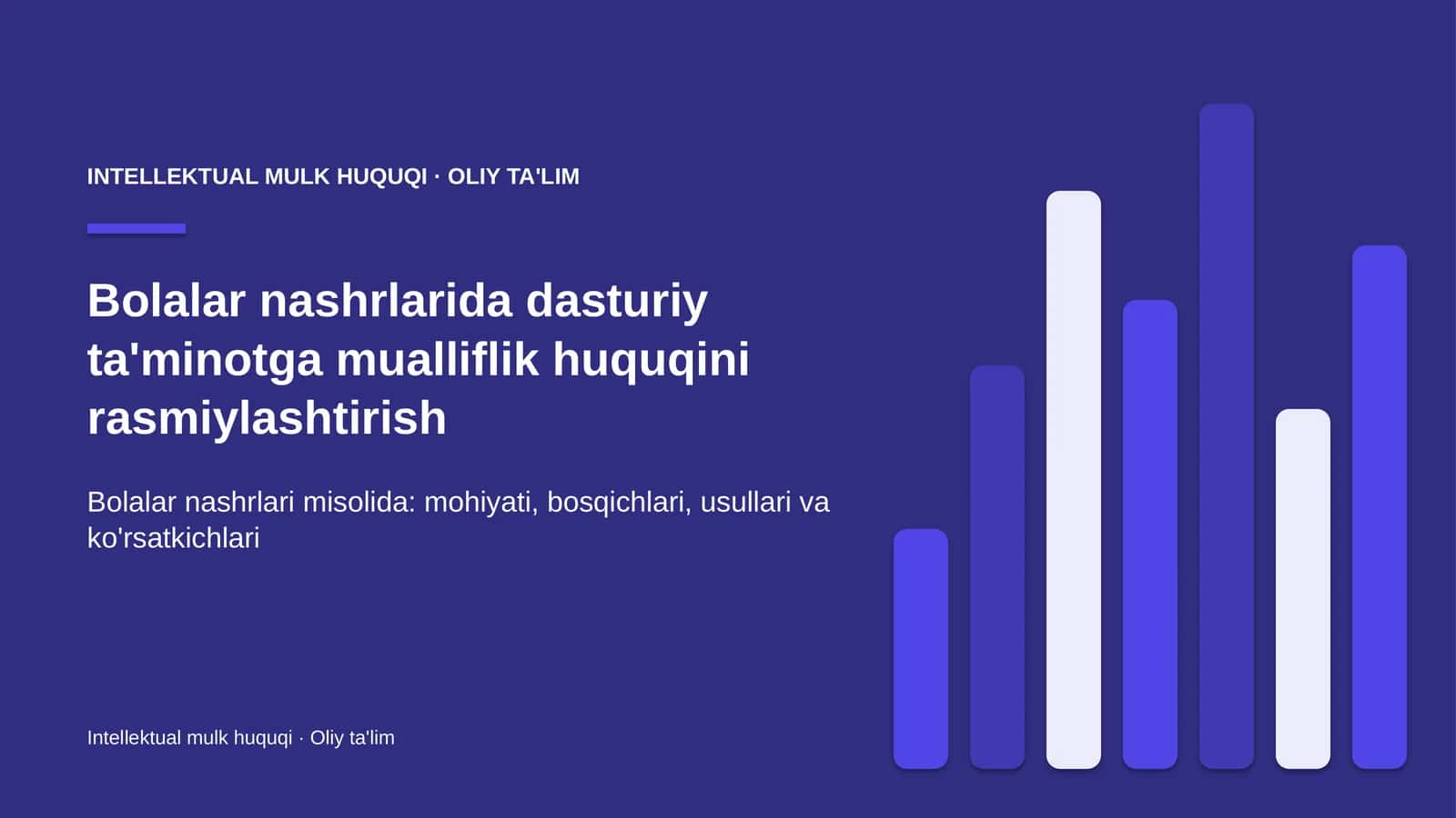Intellektual mulk huquqi · Oliy ta'lim 1